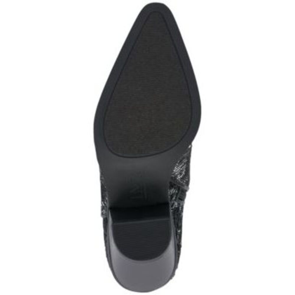 INC Womens Silver Sequined Ipiriah Round Toe Stacked Heel Western Boot 10 M - Picture 4 of 4